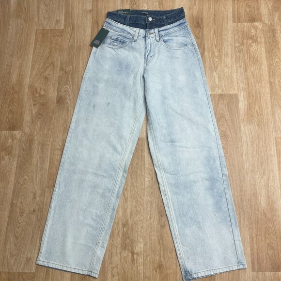 WILD FABLE JEANS 90'S RELAXED STRAIGHT DETACH WAIST LIGHT WASH MID RISE BLUE - Picture 1 of 13